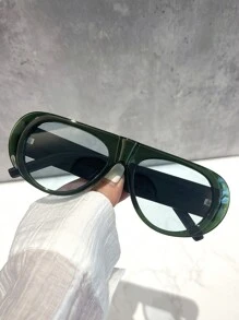 1 Cặp Kính phi công thời trang khung tròn dày cỡ lớn cổ điển cho nữ, Kính trang trí thời trang để mua sắm, trang phục và cuộc sống hàng ngày Phụ kiện đi biển cho phụ nữ Kính râm thời trang cơ bản hợp thời trang Thu Đông cho phụ nữ Trang phục Quần áo công sở Quà tặng giản dị - Nhiều màu - Xem 14