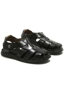 Franciscana Men's Anti-Stress Orthopedic Sandal - 黑色 - 查看 3
