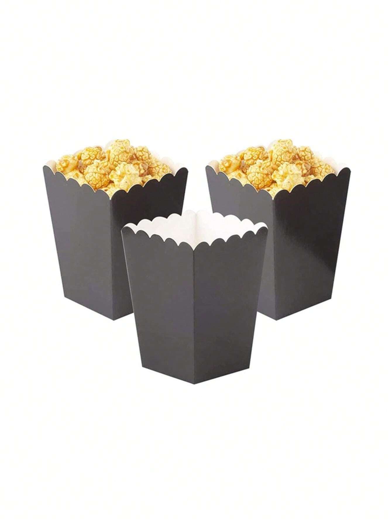 10pcs Plain Popcorn Box Fries Box Chicken Nuggets Box Disposable Baking