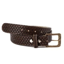 Unisex Country Belt Notched Braided Removable Buckle - 鏽棕色 - 查看 5