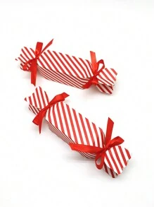 5/10/50pcs Christmas Red Striped Candy Favor Boxes Gift Boxes Party Supplies Wedding Decorations Christmas Decorations Christmas Decor Christmas Gifts Christmas Wrapping Paper  Christmas Party Supplies Christmas Gift Bags Christmas Bags Christmas Stickers
