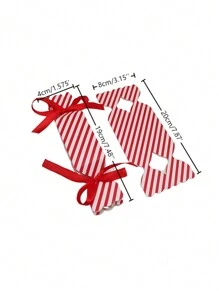 5/10/50pcs Christmas Red Striped Candy Favor Boxes Gift Boxes Party Supplies Wedding Decorations Christmas Decorations Christmas Decor Christmas Gifts Christmas Wrapping Paper  Christmas Party Supplies Christmas Gift Bags Christmas Bags Christmas Stickers