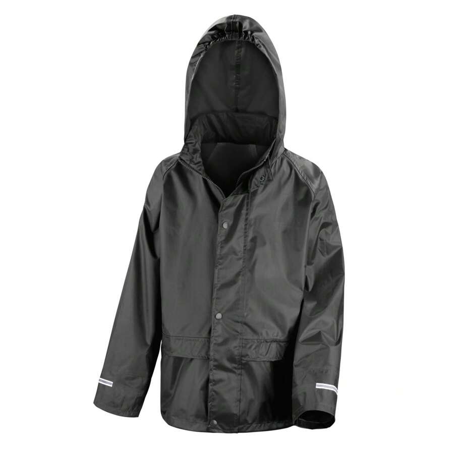 Result Childrens/Kids Core Junior Stormdri Rain Over Jacket (Black) - 黑色 - 查看 1