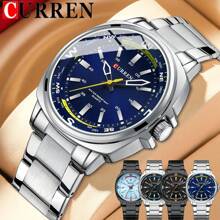 Relógio Masculino CURREN, Marca de Luxo, Militar, do Exército, Pulso à Prova d'Água, Original, Pulseira de Aço Inoxidável, Esportivo, Quartzo, Presente
