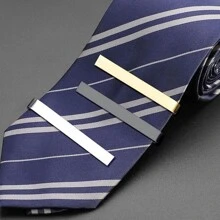 3pcs Tie Clips For Men - Skinny Business Black Silver Gold Tie Bar Clip Set For Wedding Anniversary Business And Daily, Life Best Gift For Dad Husband Brother, Skinny / Wavy Grain