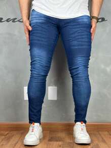 Premium Super Skinny Basic Jeans 01 - Cadet Blue - View 5