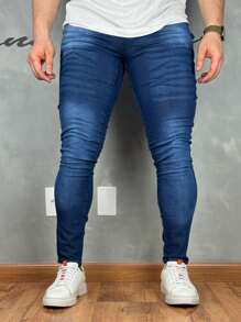 Premium Super Skinny Basic Jeans 01 - Cadet Blue - View 1