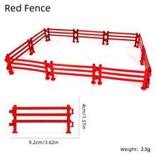 10pcs Assorted Fencing Design / Multiple Sizes / Various Colors Corral Fence Accessory Toy Set, Plastic Barn Yard Paddock Or Farm Animal Horse Model Fence Playset, Sandbox Scene Decoration Accessories