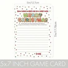1 Set Of 20 Christmas Party Games - Paper Based Trivia And Word Puzzle Games - Multicolor - View 3