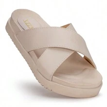 Women's Flat Sandal Comfortable Papete - Màu be - Xem 5