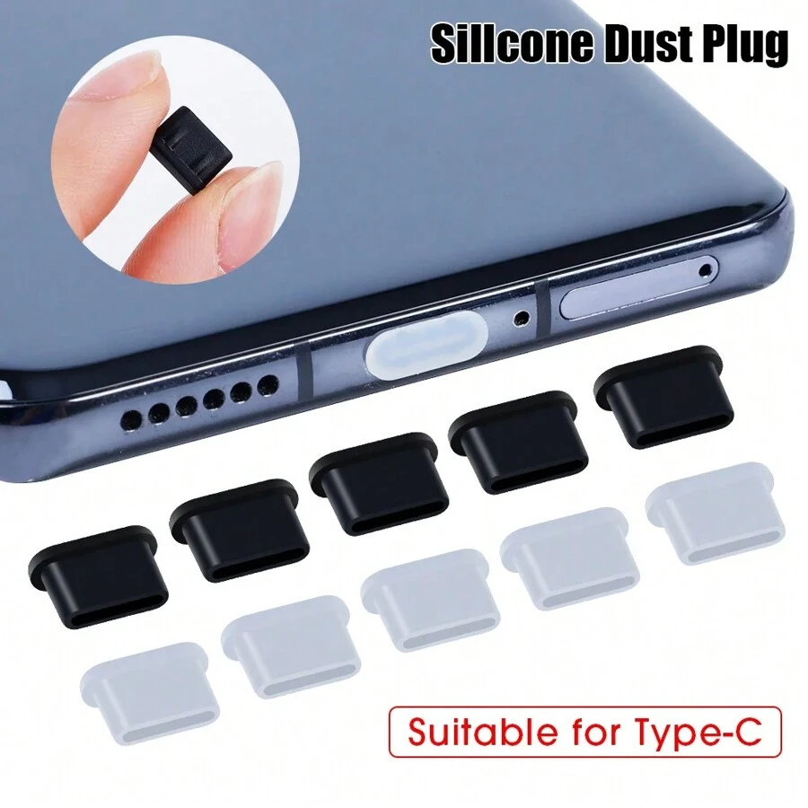 25Pcs Silicone Anti-Dust Plugs For Type-C Mobile Phone Charging Ports - Durable Protective Covers For Type-C And  16 15, Universal Charging Port Covers, Sand And Lint Protection