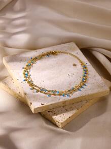 Đầy màu sắc Boho Vòng chân Đối với phụ nữ Vàng Màu sắc Thép không gỉ vòng chân Sang trọng Lễ cưới Thẩm mỹ Đồ trang sức Qủa tặng - Vàng - Xem 14