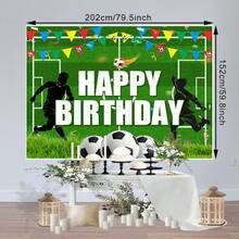 1 件 生日快乐派对背景、足球生日派对装饰、足球比赛背景横幅、足球主题派对用品、足球生日派对装饰/乙烯基、圣诞节 - 彩色 - 查看 14