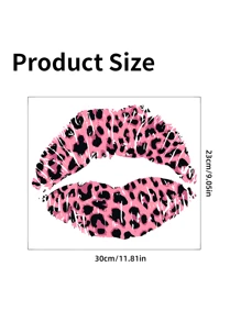 Leopard Lip Print Wall Sticker, Modern Self Adhesive Wall Art Decal For Home Decor, Stickers, Wall Decal, Vinyl Decal For Home Decorations, Spring Decoration Items Refresh Your Home, Rama Decoration Stickers - Pink - View 7