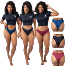 Kit 10 Women's Adult Comfort Thong Panties New Route Microfiber Panties - Nhiều màu - Xem 1