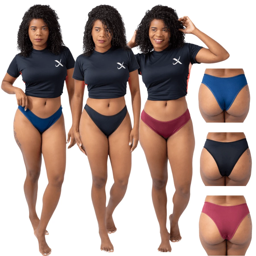 Kit 10 Women's Adult Comfort Thong Panties New Route Microfiber Panties - Nhiều màu - Xem 1