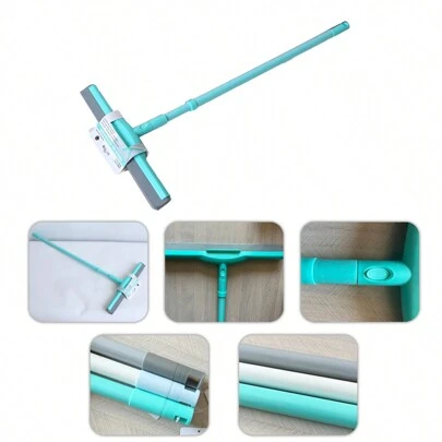 Rasqueta para limpieza de suelo,Rasqueta de piso con mango de hierro de alta durabilidad,Rasqueta de goma para suelo