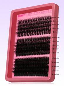 GROINNEYA 280/ 300 Cluster C Curl Individual Lash Clusters Fluffy Cluster Lashes Volume Mixed Tray Faux Mink Lashes Eyelash Extension Makeup Lash Clusters,Eye Lash Clusters,Individual Eyelashes,Lashes,Fake Lashes - C - View 12