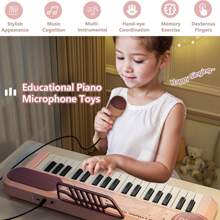Kids Piano Keyboard With Microphone, 37 Keys Portable Electronic Keyboards For Beginners, Musical Toy For 3/4/5/6 Year Old Girls Boys, Learning Musical Toys For 3 4 5 Year Old Boys Girls Birthday Gifts, Early Education Music Toddlers Children Toys Gifts For 3 4 5 6 7 8 9 10 11 12 Years Old Girls, Multiple Color, Pink/Blue/Rose - Nhiều màu - Xem 2