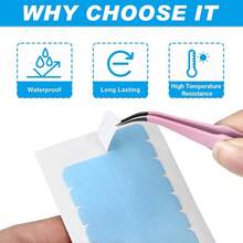 假发胶带，适用于蕾丝假发的隐形防水双面胶带，假发前蕾丝假发胶带，假发胶带条，假发蕾丝胶带，用于固定假发，蓝色 - 無色 - 查看 2