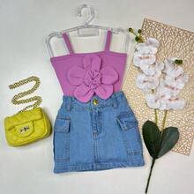 Women's Clothing For Children Summer Blogger Launch Set - Màu tím - Xem 2