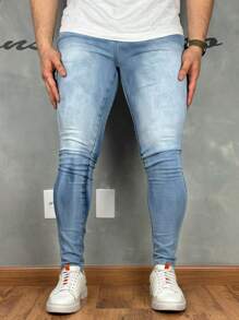 Premium Super Skinny Basic Jeans 01 - Aquarius Blue - View 6