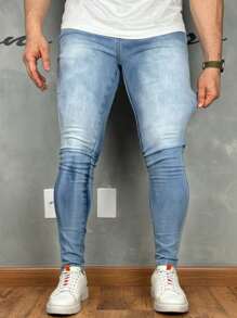 Premium Super Skinny Basic Jeans 01 - Aquarius Blue - View 5