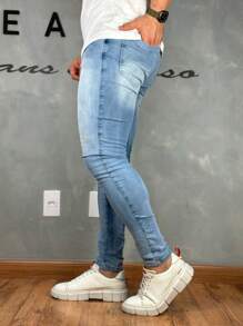 Premium Super Skinny Basic Jeans 01 - Aquarius Blue - View 7