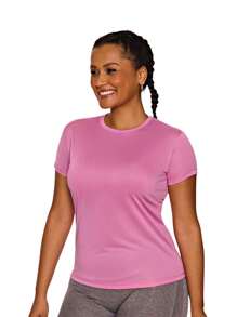 Kit 5 Babylook Dry Fit Women's T-Shirt Slim Fit Sports Fitness Plain Basic Workout Women's Basic Plain Gym Fitness UV Sun Protection - 彩色 - 查看 3