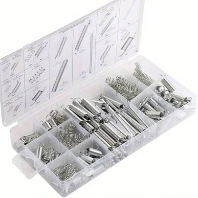 200Pcs Spring Pins Stainless Steel Roll Pins Assorted Springs Slotted Spring Pin Slotted Spring Roll Pins Assortment Set With Storage Case 12 Sizes Split Spring Dowel Tension Roll Pins