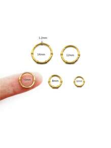 316 Stainless Steel Simple Fashion Nose Ring Earrings Men And Women Body Piercing Jewelry 1pc