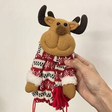 1 件圣诞雪人、圣诞老人、驯鹿设计装饰格子苹果袋 - 聖誕蘋果袋 - 查看 5