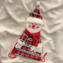 1 件圣诞雪人、圣诞老人、驯鹿设计装饰格子苹果袋 - 聖誕蘋果袋 - 查看 3