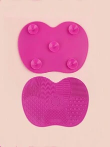 1 件化妆刷清洁垫，化妆清洁垫硅胶刷清洁垫便携式干燥洗涤工具洗涤器带吸盘，适用于化妆刷、化妆海绵、粉扑、硅胶刷清洁垫、花形、化妆刷清洁器 - 彩色 - 查看 7