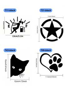 1pc Fuel Tank Cap Sticker Fuel Level Low Funny Reflective Vinyl Car Sticker Expressing Overfueling