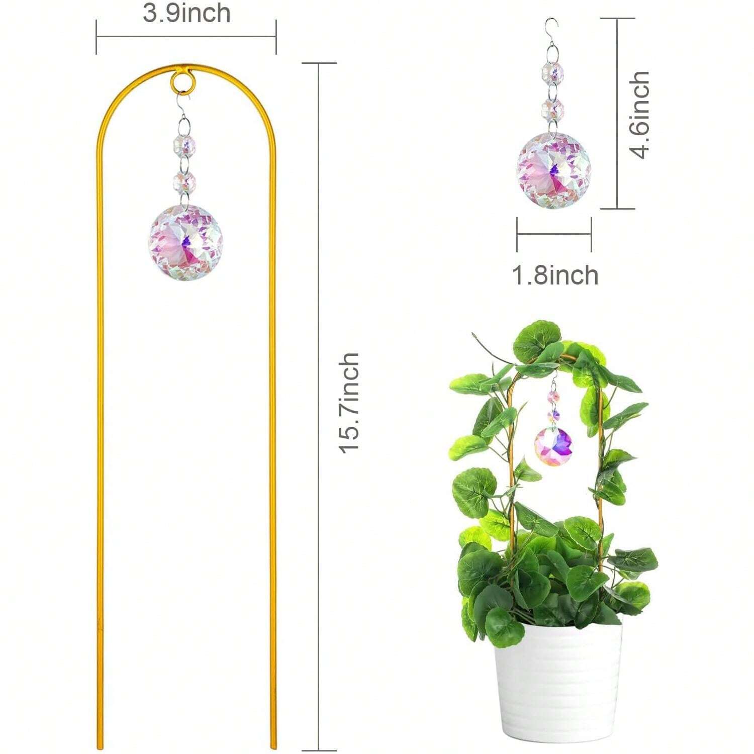 2Piece Plant Lattice Shelf For Garden Climbing Plants, Small Metal