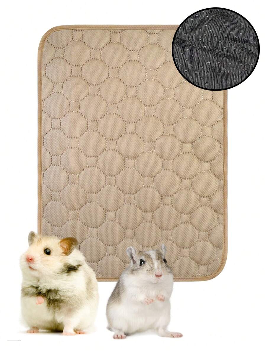 1 件装豚鼠笼衬垫可洗豚鼠床上用品超强吸水 | 防水 | 防滑 | 可重复使用豚鼠尿垫适用于小动物笼子兔子仓鼠大鼠尿垫印花 - 彩色 - 查看 1