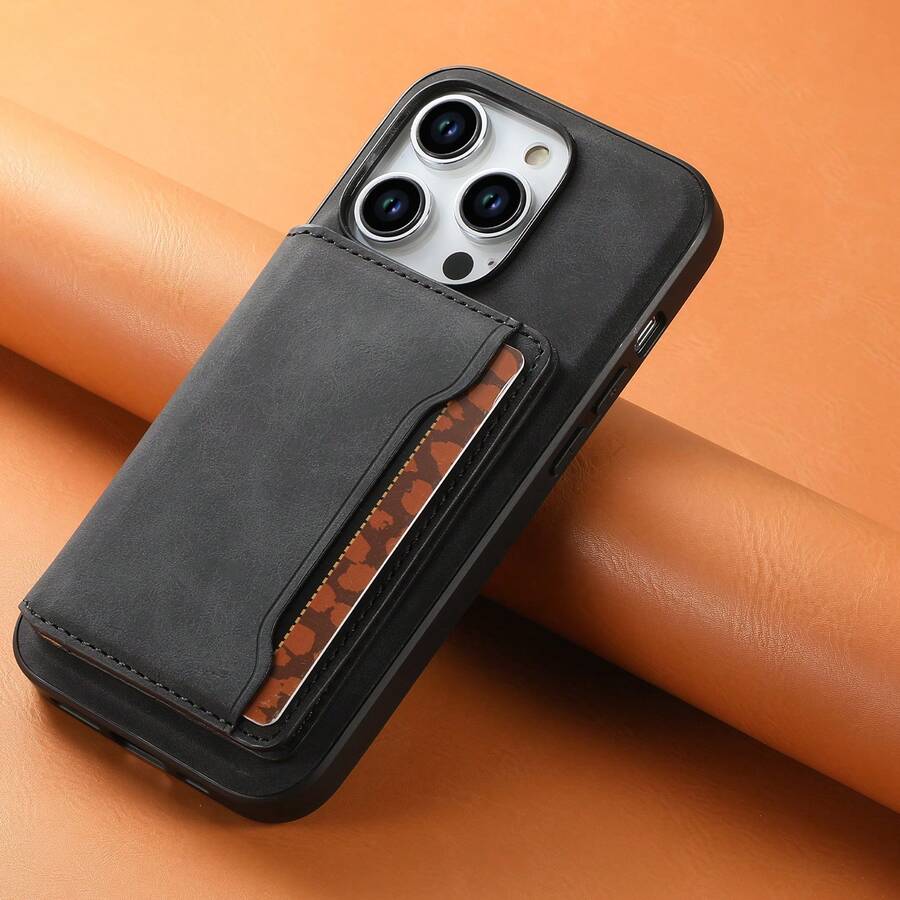 Denior 适用于 iPhone 16 Pro 磁性手机壳、Magsafe 可拆卸卡壳、iPhone 15/14/13/12 Pro Max 手机壳，适用于万圣节、圣诞节、生日、新年礼物、送给朋友的礼物 - 黑色 - 查看 1