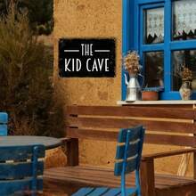 1 件“THE KID CAVE”复古锡金属标牌（8 英寸 X 12 英寸/20 厘米 * 30 厘米），复古墙牌装饰，适用于房间、家庭、餐厅、酒吧、咖啡厅、车库装饰 - 彩色 - 查看 3