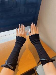 1 双 Y2K 风格甜美针织袖套和腿套，适合女士、时尚街头装饰手套、日常穿着和节日小礼物 - A - 查看 7