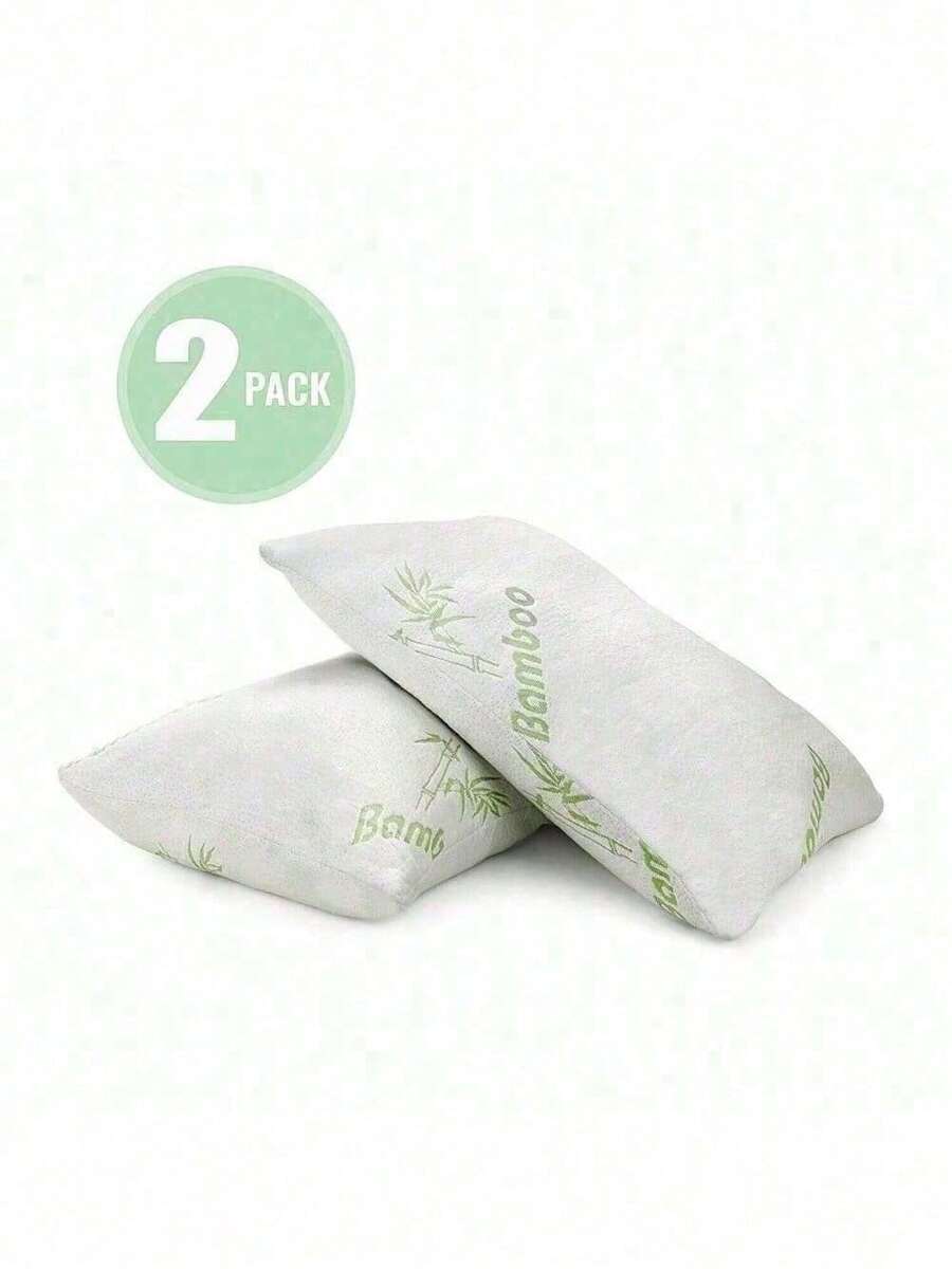 Shredded Memory Foam Fill Bamboo Fiber Bed Pillow Moldable Breathable