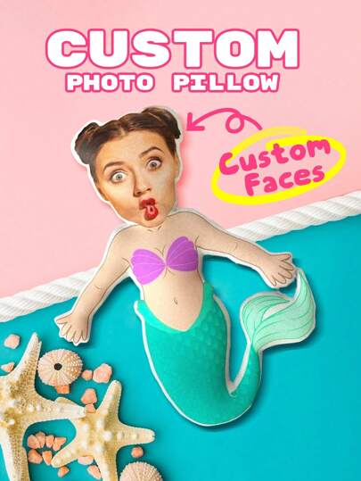 1pc Customized Mini Doll Pillow - Personalized Photo | Cute Animal & Fun Style | Ideal Gift For Him, Her, Boyfriend, Girlfriend, Dad, Mom, Family And Friends | Perfect For Indoor Decor - Sofa, Bed, Car, Tea Room, Bedroom, Living Room | Unique Mini Doll Pillow, Suitable For Valentine's Day, Mother's Day, Birthday, Children's Day, Father's Day, Anniversary, Graduation, Wedding, Christmas | Multiple Sizes Available, Fun & Unique, Suitable For Housewarming