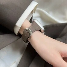 1件女款 PU 圓形錶帶，適用於 38MM 40MM 41MM 42MM 44MM 45MM 46MM 49MM Ultra 11/10/9/8/7/6/5/4/3/2 SE - Grayish Brown - 查看 6
