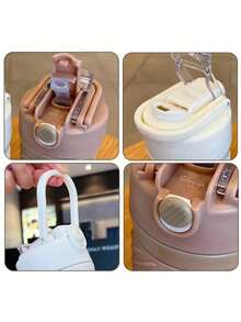 420ml Cute Stainless Steel Thermal Cup, Teddy Bear Carton - Coffee Tea Water Bottle - 304 Stainless Steel - Màu nâu - Xem 5