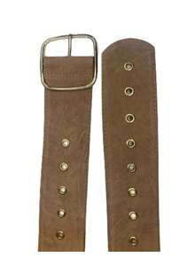 Women's Belt With Holes In Gold Metal Colors Thick Model MZS-2066 - Beige - View 1