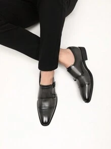 Men's Shoes Leather Shoes Business Shoes Men's Casual Shoes Evening Shoes Formal - 灰色 - 查看 3
