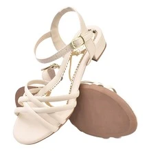 Sandália Feminina Salto Bloco Médio Confortável Saltinho