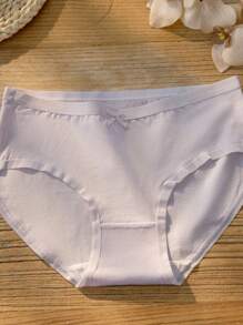 4 条装女士蝴蝶结纹理低腰多色性感可爱内裤休闲舒适三角裤