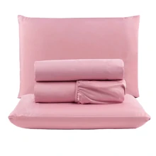 Queen Size 4-Piece Sheet Set In 400 Thread Count Micropercale - 淺粉色 - 查看 1