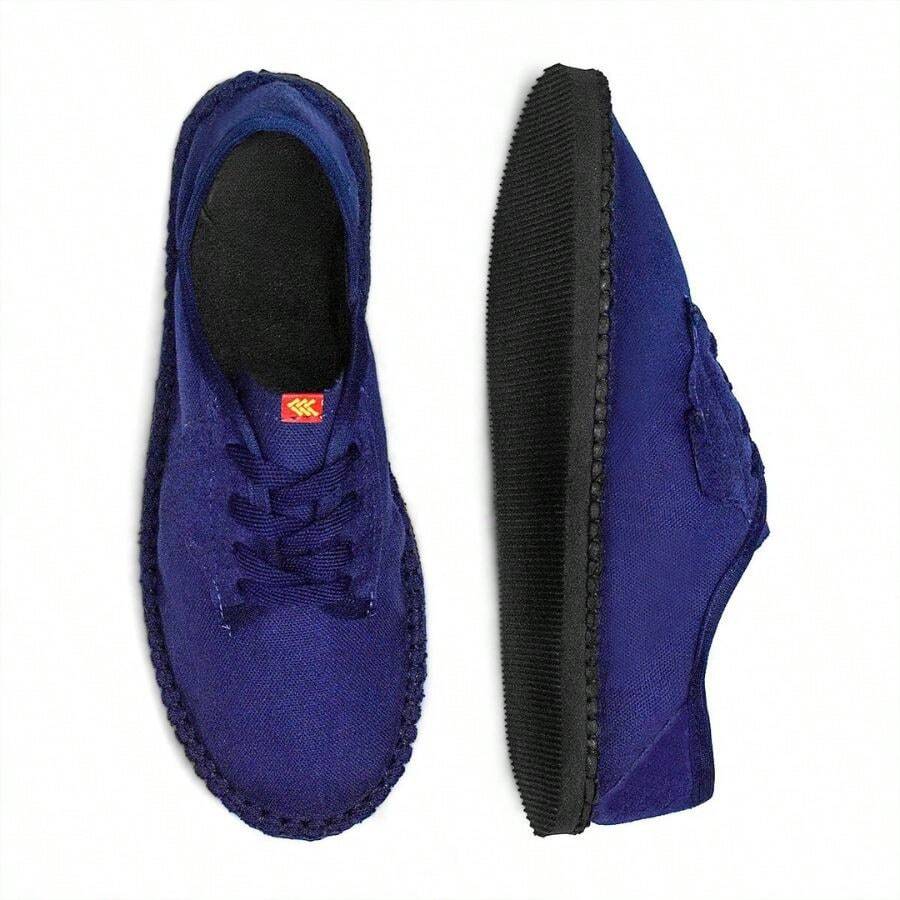 Women's Espadrilles Sneakers Lace-Up Canvas Flats Everyday - 藏蓝色 - 查看 1